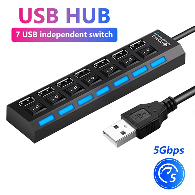 موزع USB 2.0 بـ 7 منافذ لأجهزة - مراجعة Laptop Accessories And Parts وسعره
